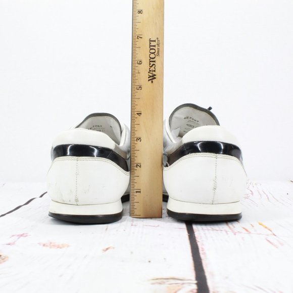 Prada White Leather Lace Up Low Top Casual Sneakers Shoes Size 8 - Picture 6 of 9